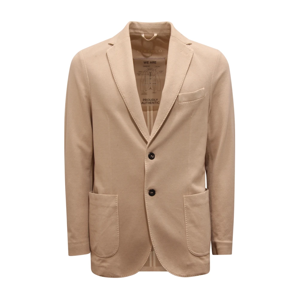 Circolo 1901 Men's Beige Blazers, M, Giacca Oxford Jacket