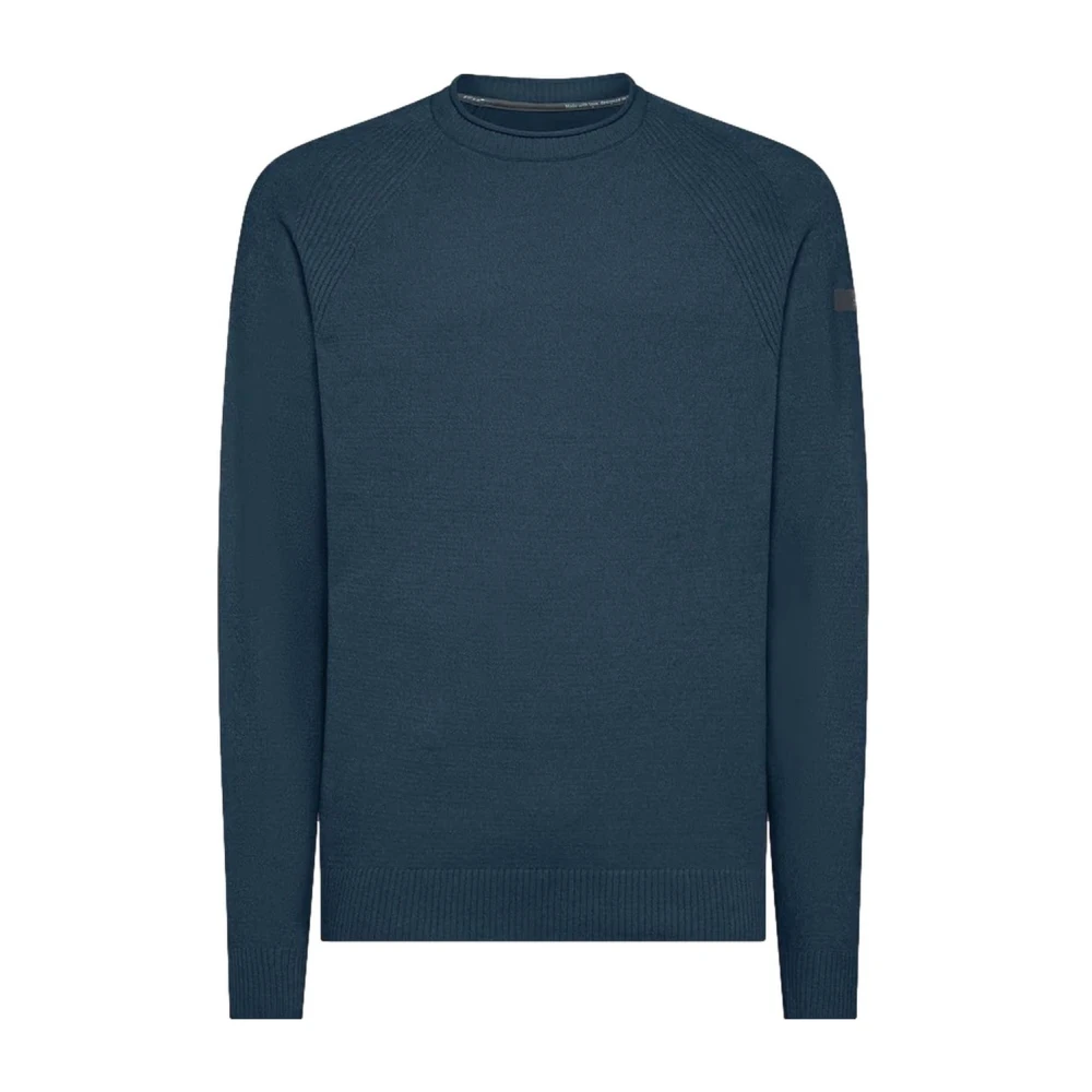 RRD Zachte Chenille Trui met Ronde Hals Blue Heren