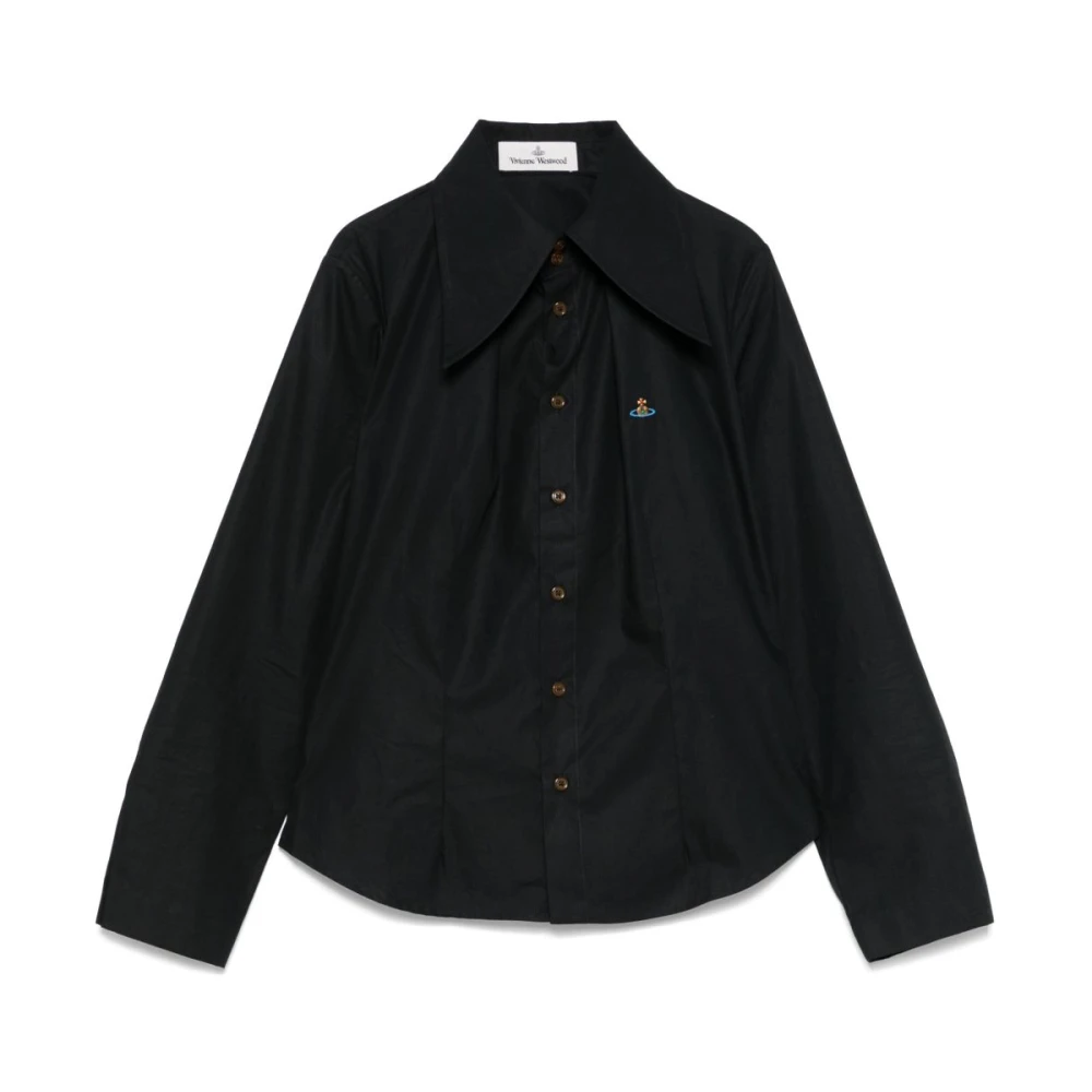 Vivienne Westwood Zwarte Button-Up Shirt met Orb Logo Black Dames