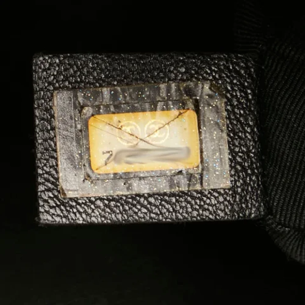 Chanel Vintage Pre-owned Leather clutches Black Dames