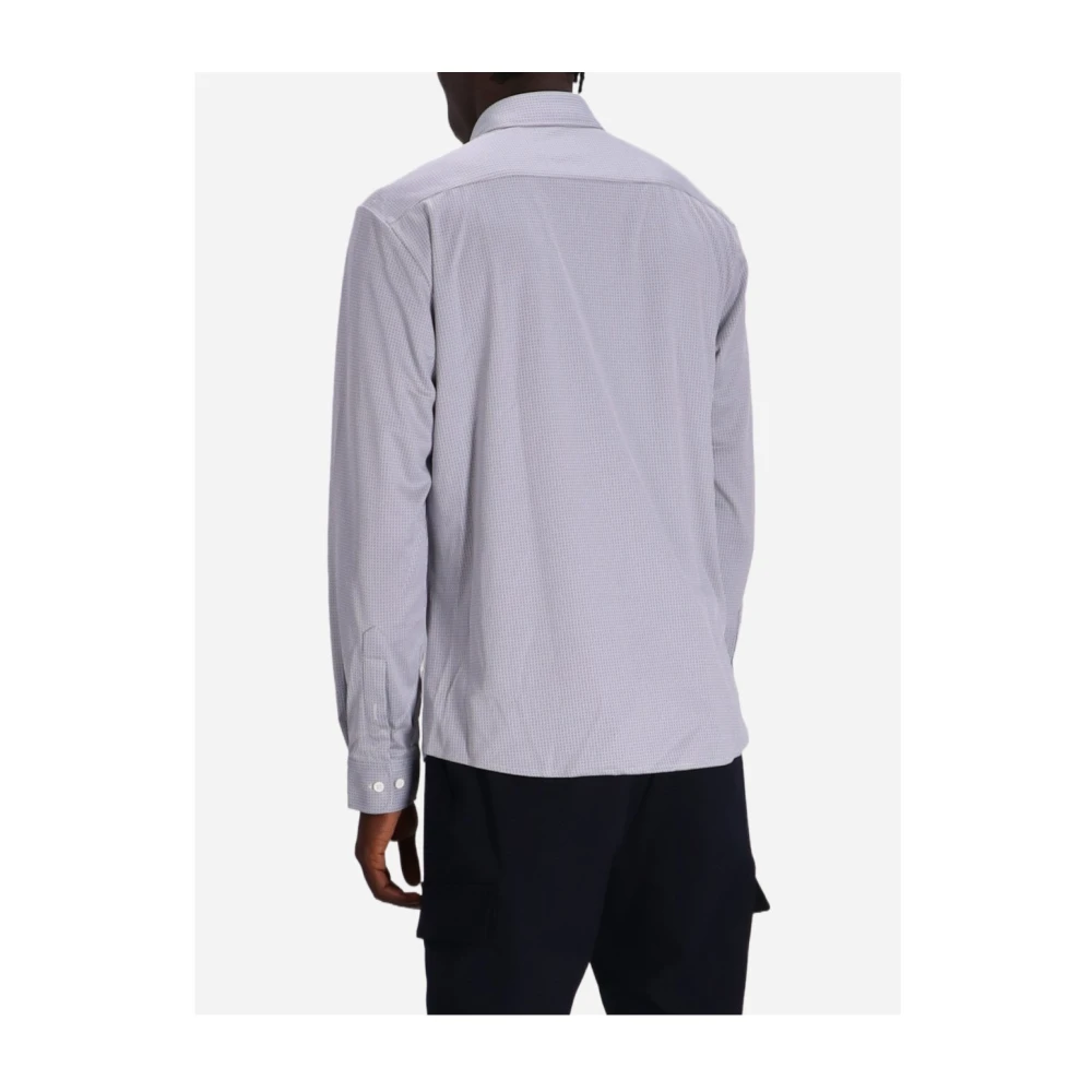 Hugo Boss Blauw Micro-Patroon Overhemd Slim Fit Blue Heren
