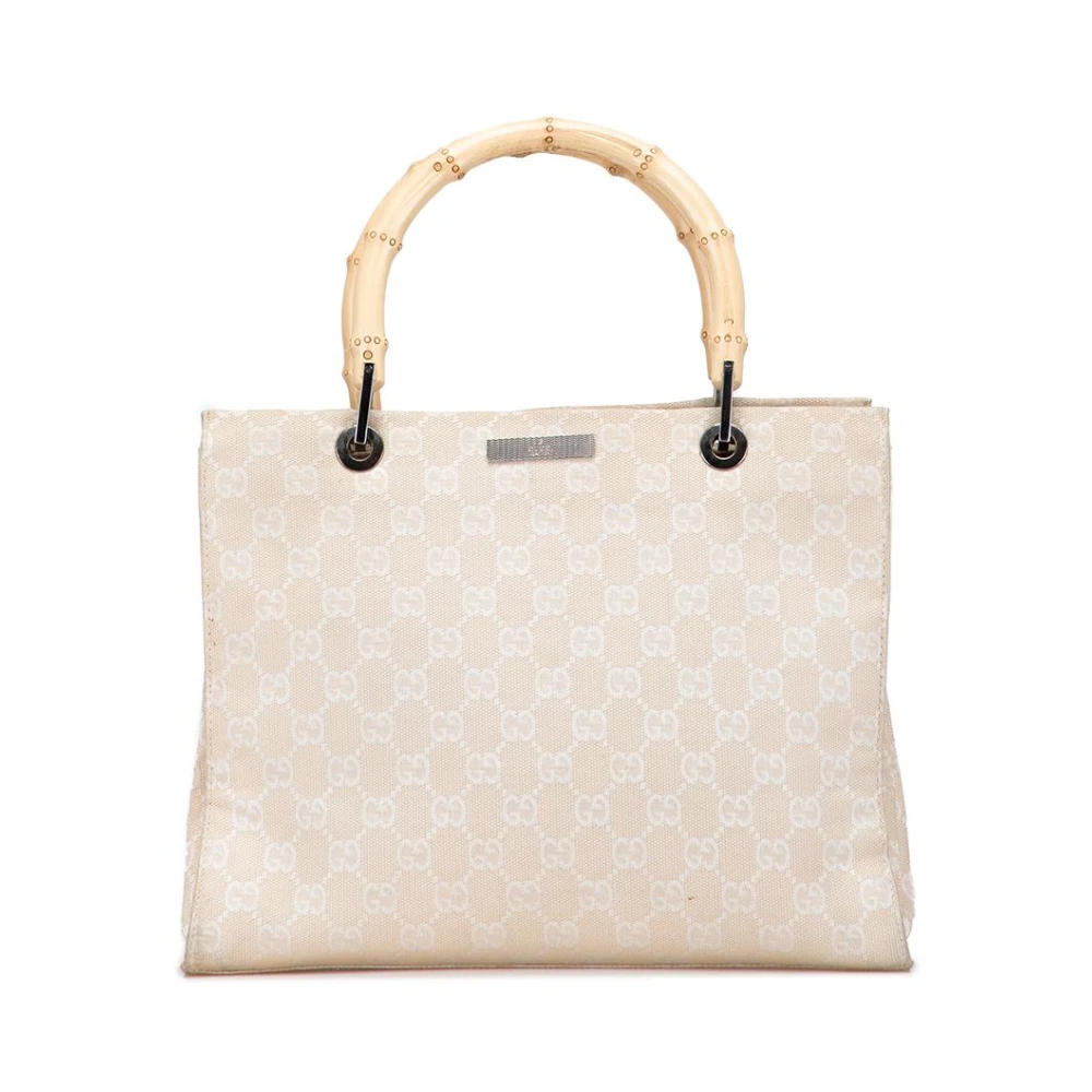 Gucci Vintage Women's Brown Pre-Owned Bamboo Handle Tote
