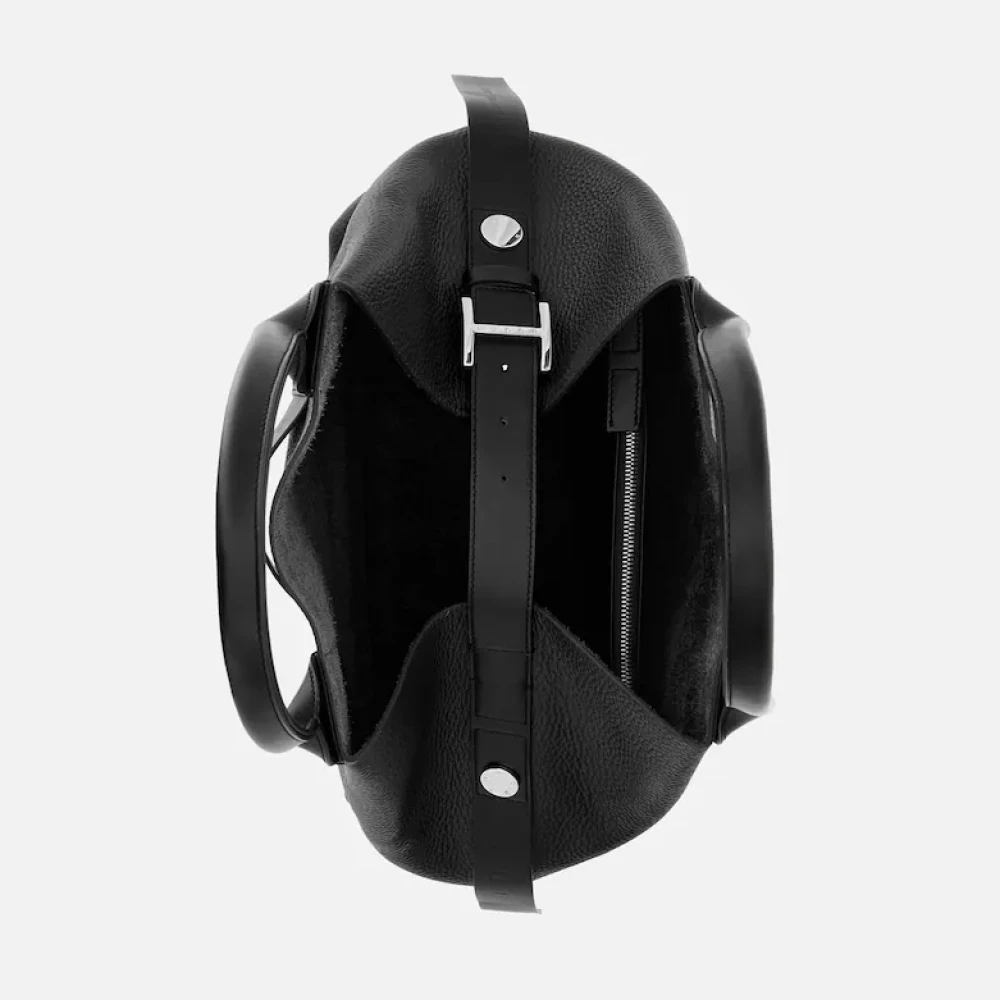 Hogan Zwarte Leren Tote Tas Black Dames