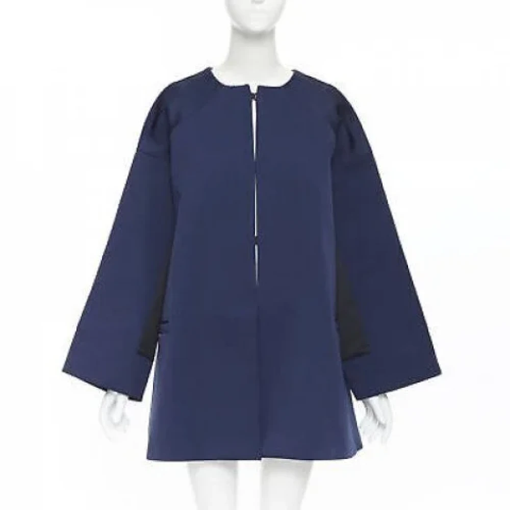 Balenciaga Vintage Pre-owned Polyester outerwear Blue Dames