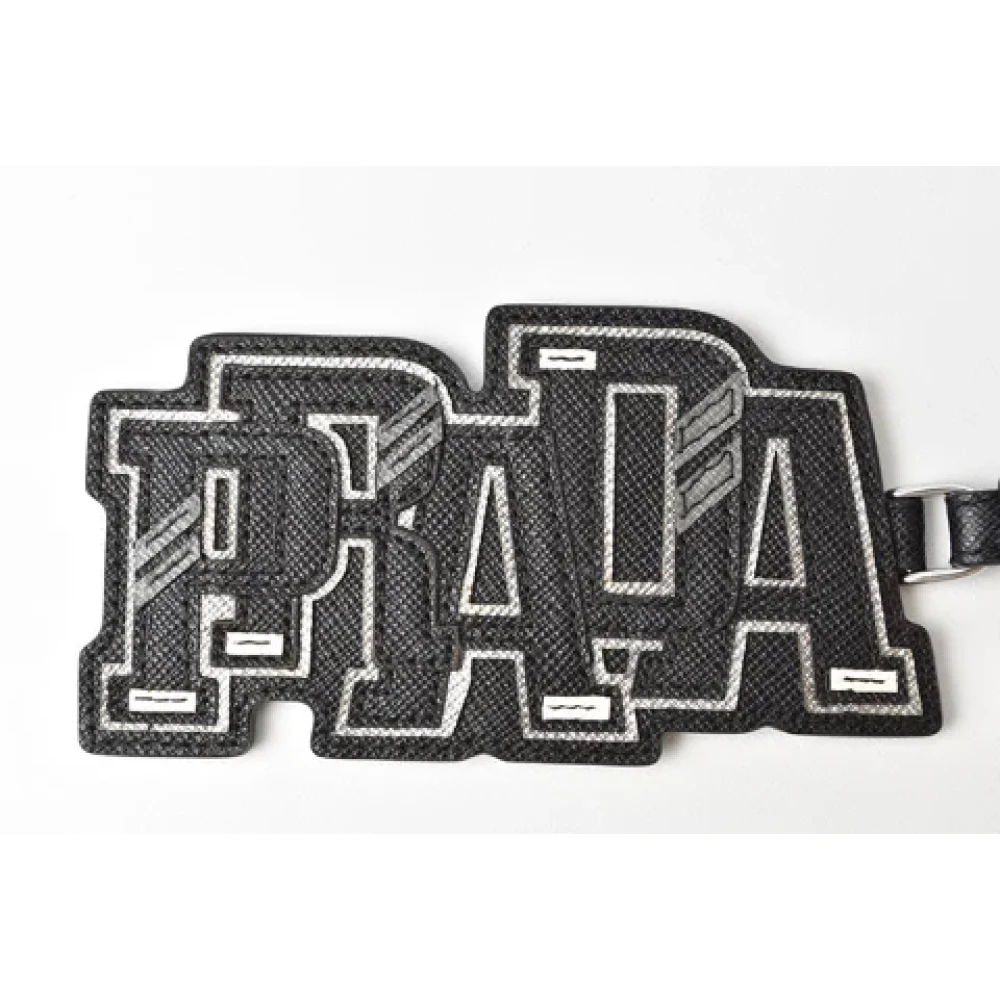 Prada Vintage Pre-owned Leather key-holders Black Dames