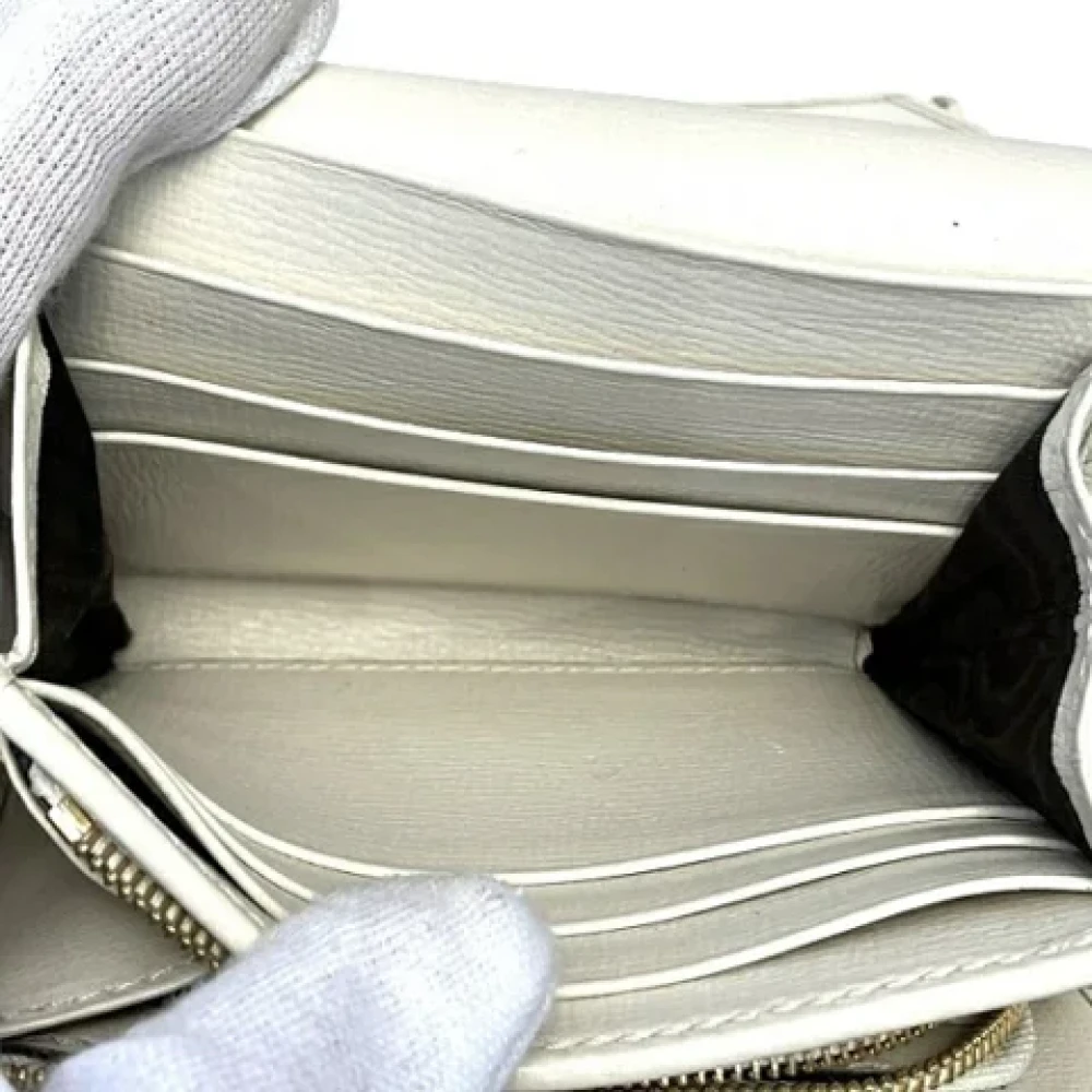 Gucci Vintage Pre-owned Leather wallets White Dames
