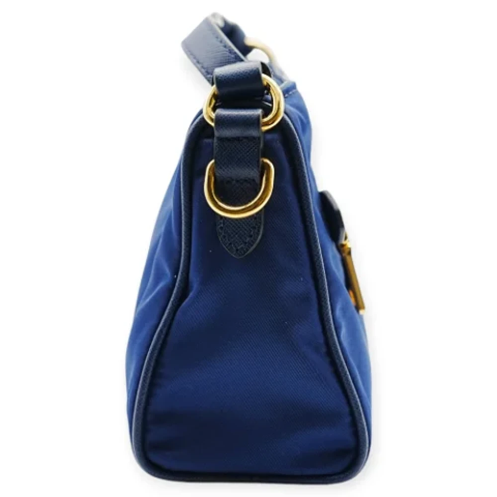 Prada Vintage Pre-owned Nylon prada-bags Blue Dames