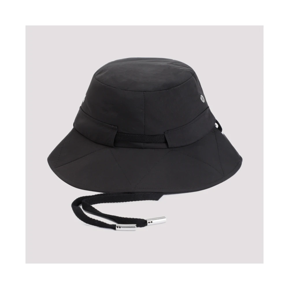 Ami Paris Zwarte Bucket Hat met Koord Black Heren