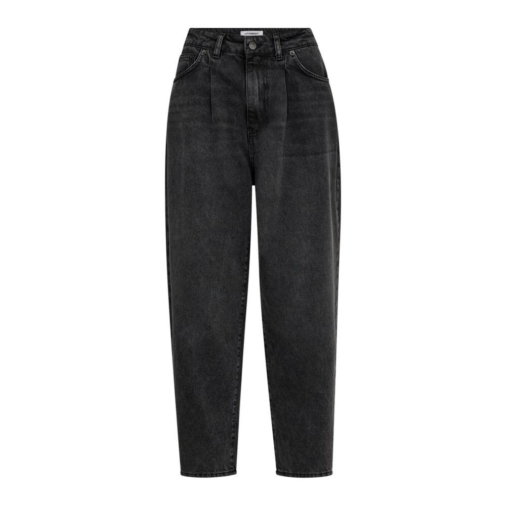 Co'couture Women's Black Pleat Ll Jeans - Loose Fit Jeans - Xs - Jeans