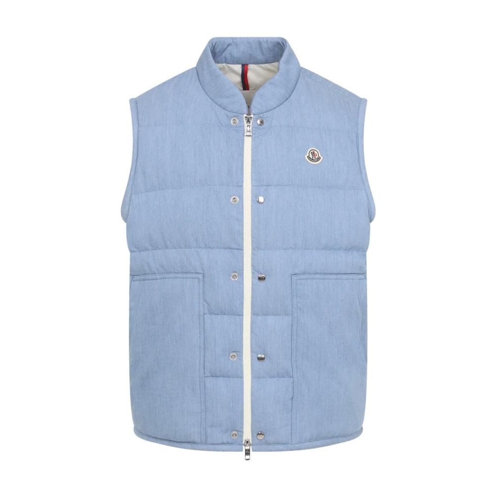 Moncler Men's Blue Waistcoats, L, Heceta Gilet
