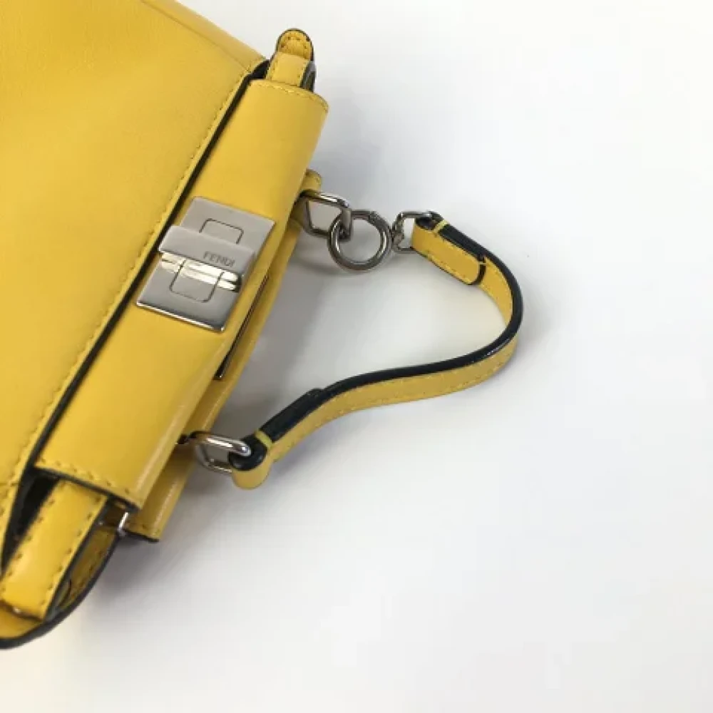 Fendi Vintage Pre-owned Leather fendi-bags Yellow Dames