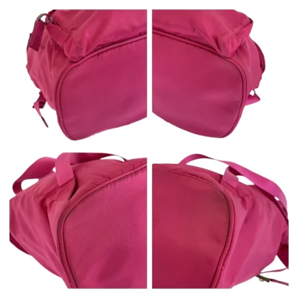 Prada Vintage Pre-owned Canvas backpacks Pink Dames