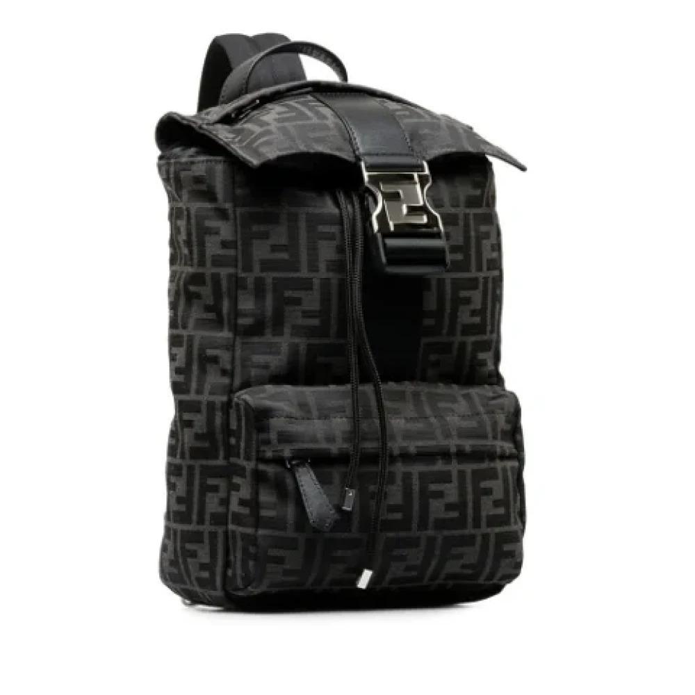 Fendi Vintage Pre-owned Canvas backpacks Black Dames
