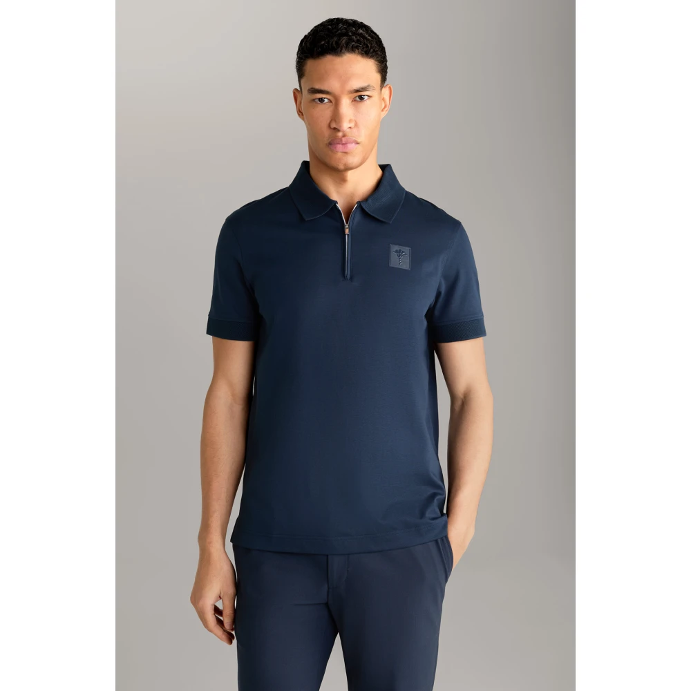 Joop! Donkerblauw Polo Shirt met Rits Blue Heren