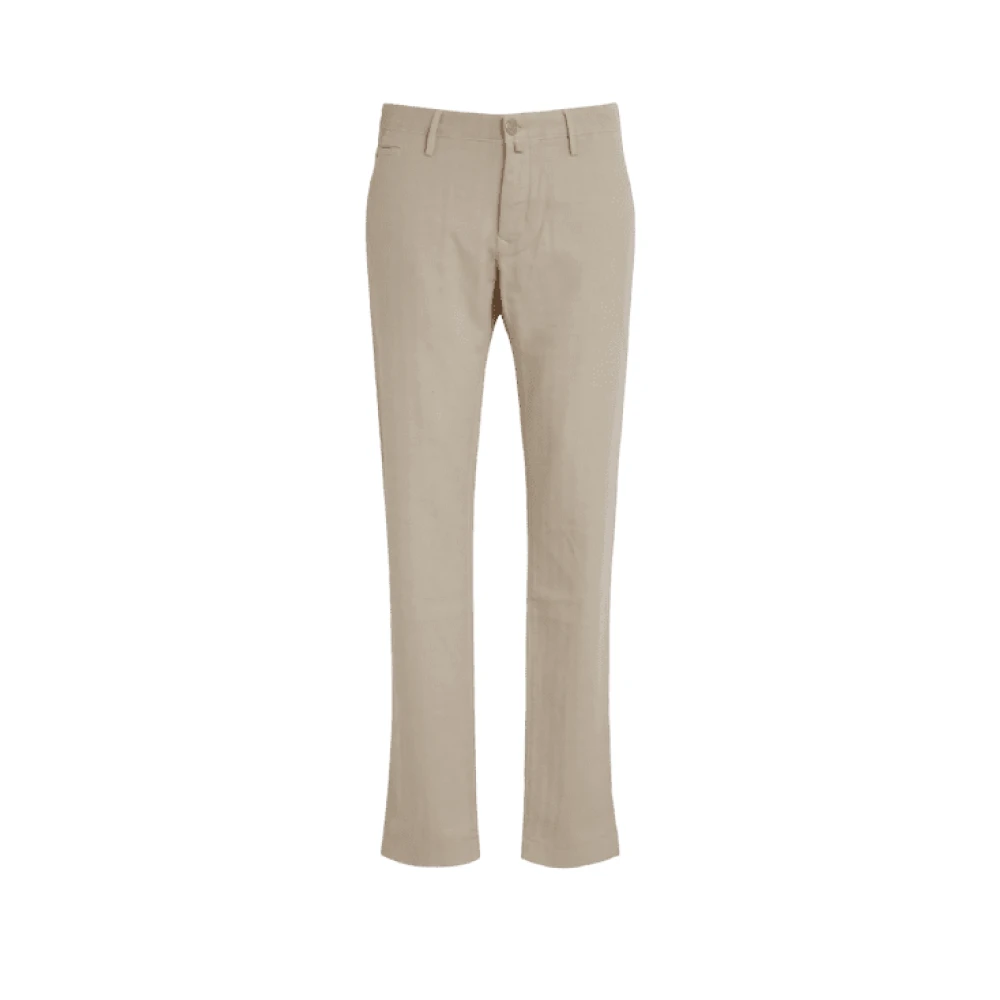 Jacob Cohën Beige Katoenen Bobby Broek Beige Heren