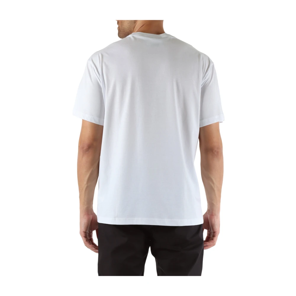 Versace Jeans Couture Regular Fit Katoenen T-shirt met Voorlogo Print White Heren