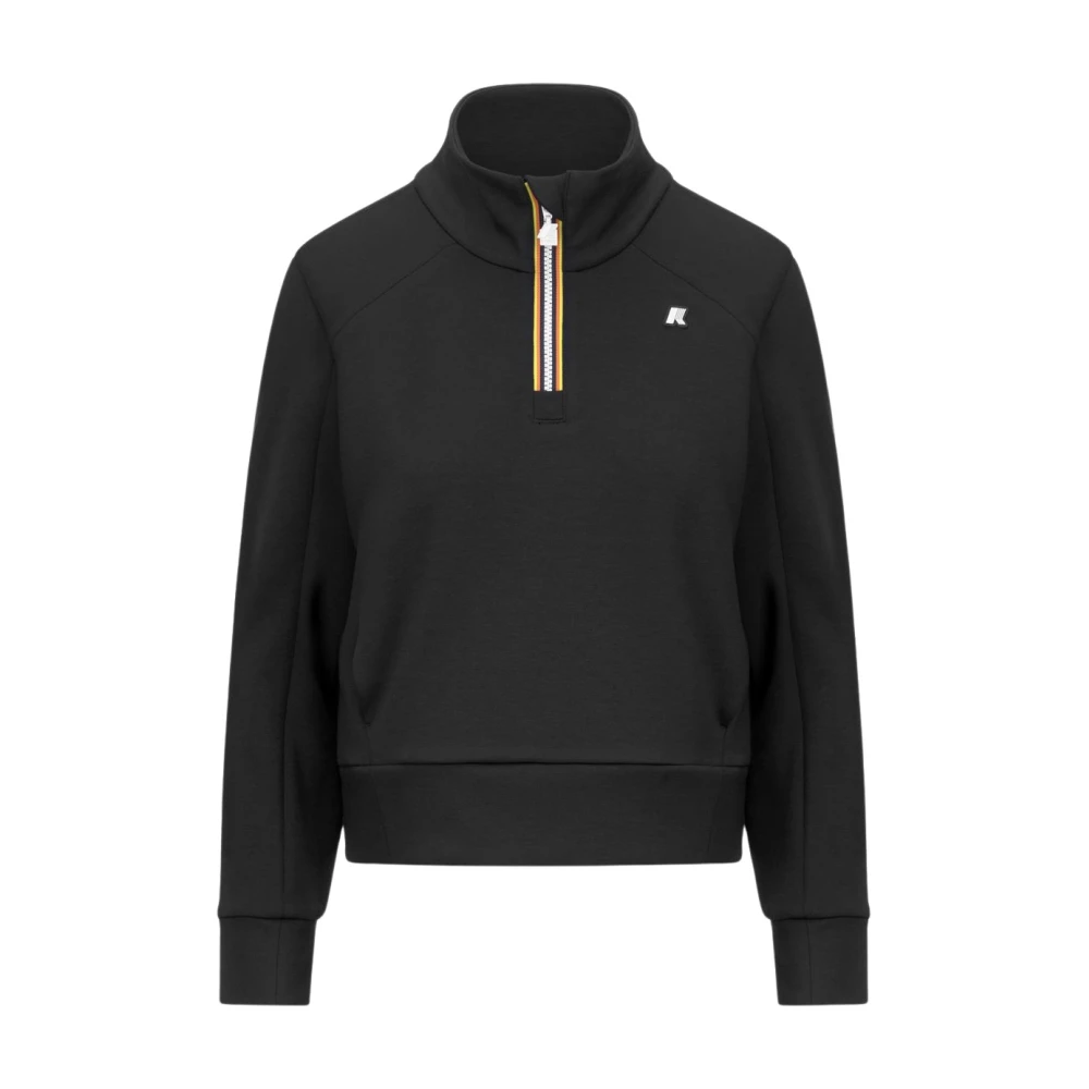 K-Way Damen Schwarz Sweatshirts & Hoodies, K, Xsgröße: