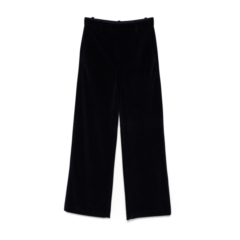 Circolo 1901 Blauwe Fluweel Katoenen Broek Dames Blue Dames