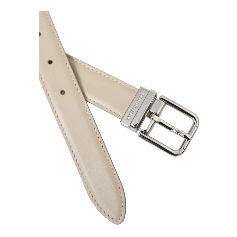 Dolce & Gabbana Beige Leren Riem met Metalen Gesp Beige Dames