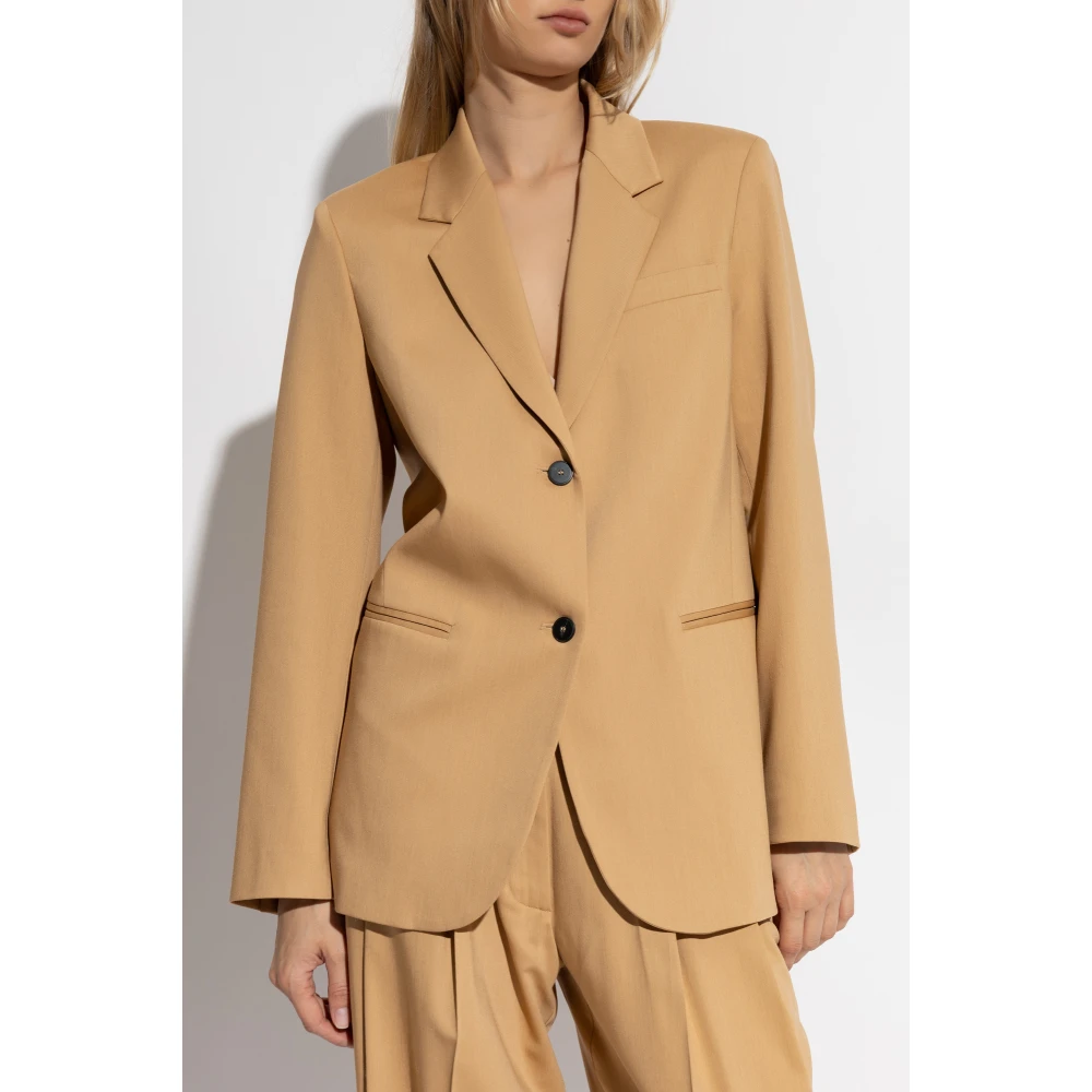 Forte Blazer met zakken Beige Dames