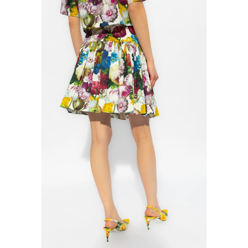 Dolce & Gabbana Rok met bloemenmotief Multicolor Dames