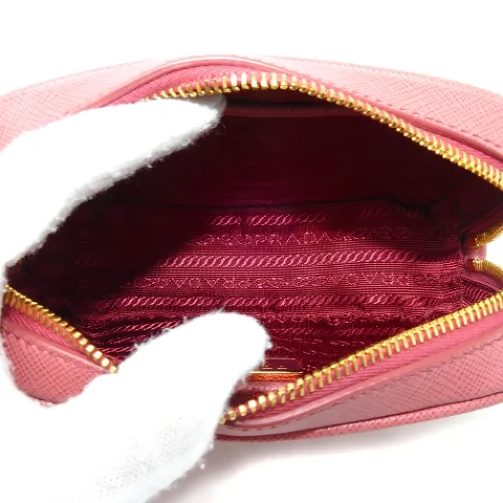 Prada Vintage Pre-owned Leather crossbody-bags Pink Dames