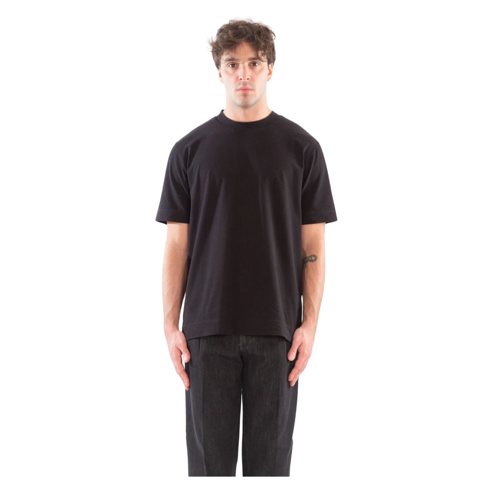 Circolo 1901 Zachte Cashmere Touch Jersey Tee in Zwart Black Heren