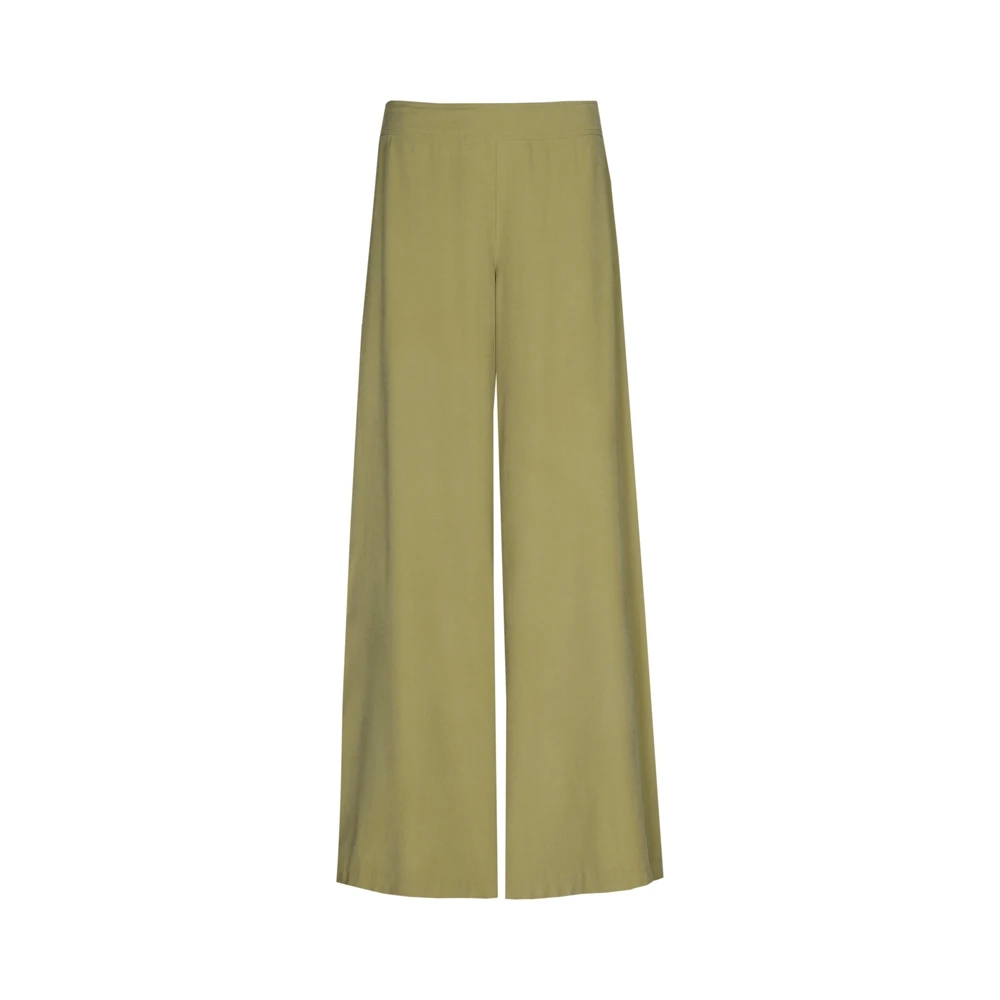 Marie Méro Groene Wijde Pijp Flowing Broek Green Dames
