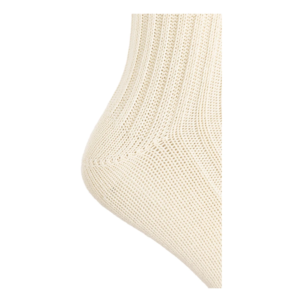 Ami Paris Ribgebreide Sokken Beige Heren