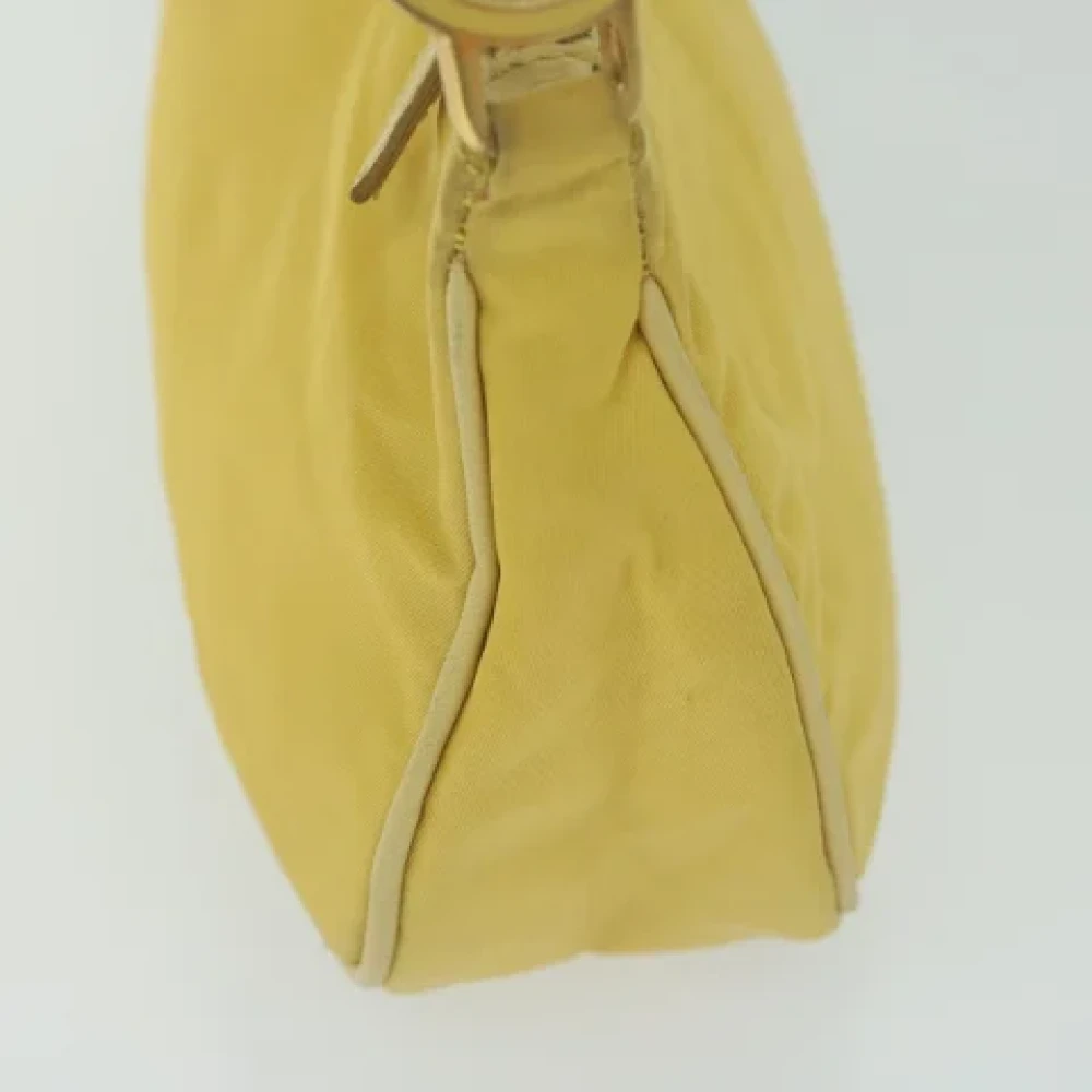 Prada Vintage Pre-owned Nylon pouches Yellow Dames