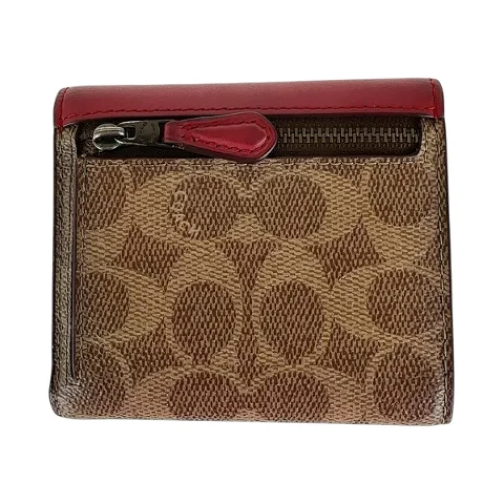 Coach Pre-owned Plastic wallets Red Dames