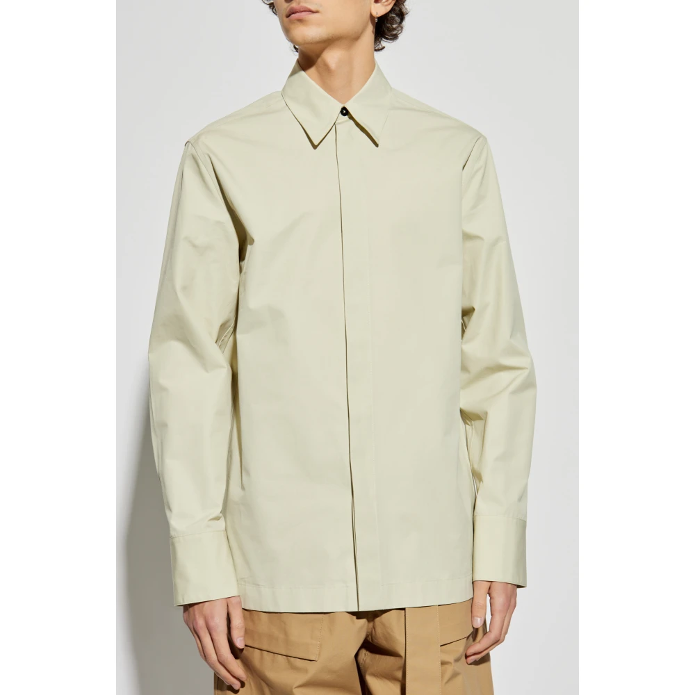 Jil Sander Katoenen shirt Green Heren