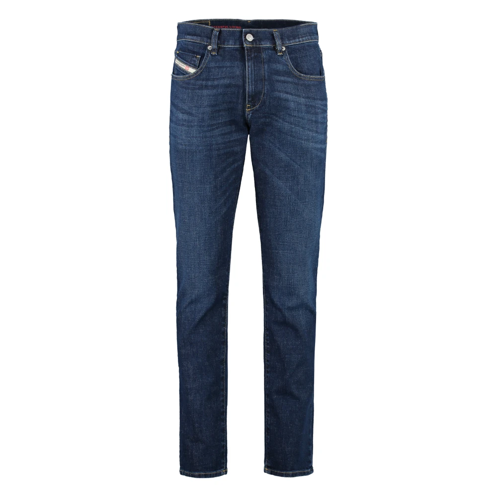 Diesel Slim-Fit Donkerblauwe Katoenen Jeans Blue Heren