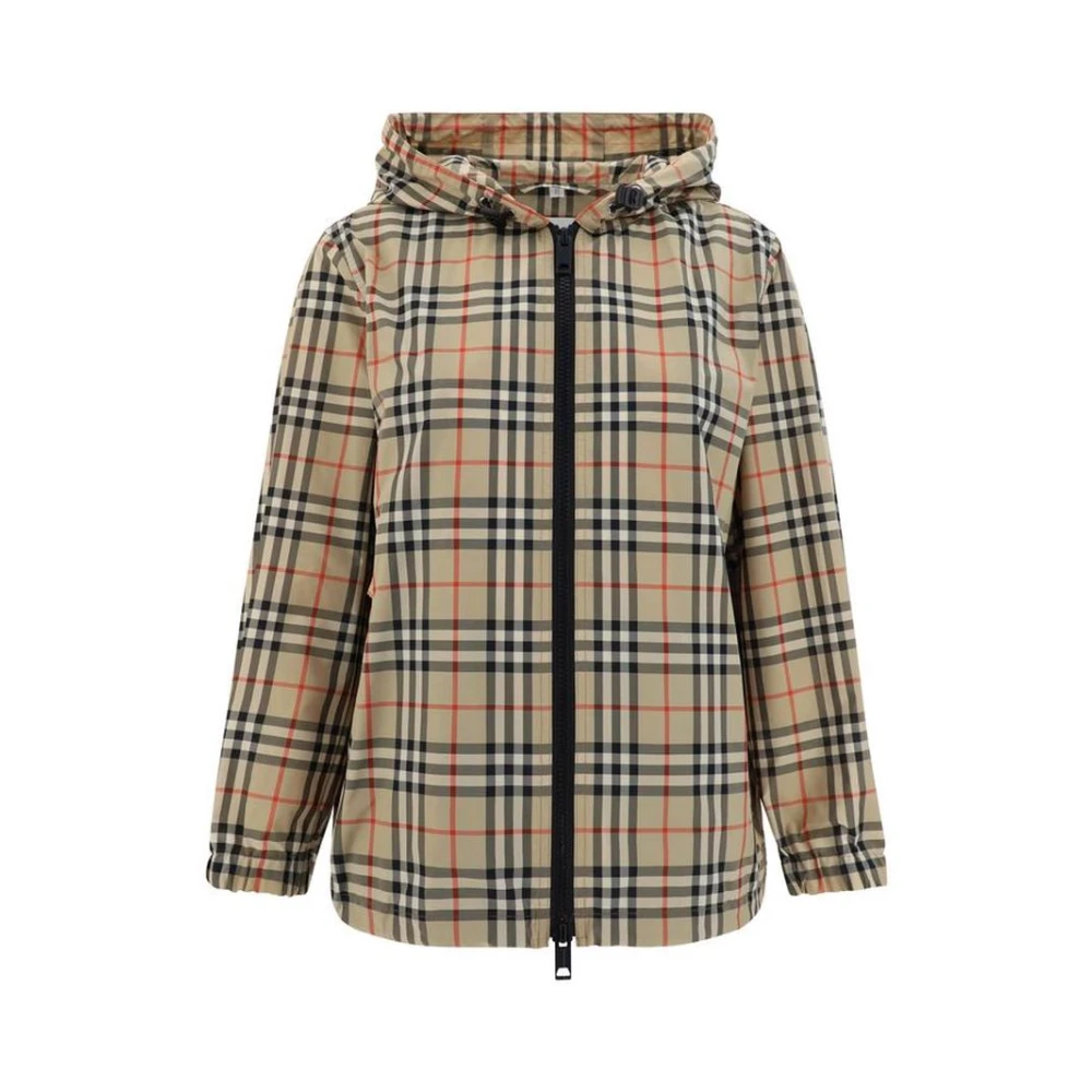 Burberry Geruite regenjas Brown Dames