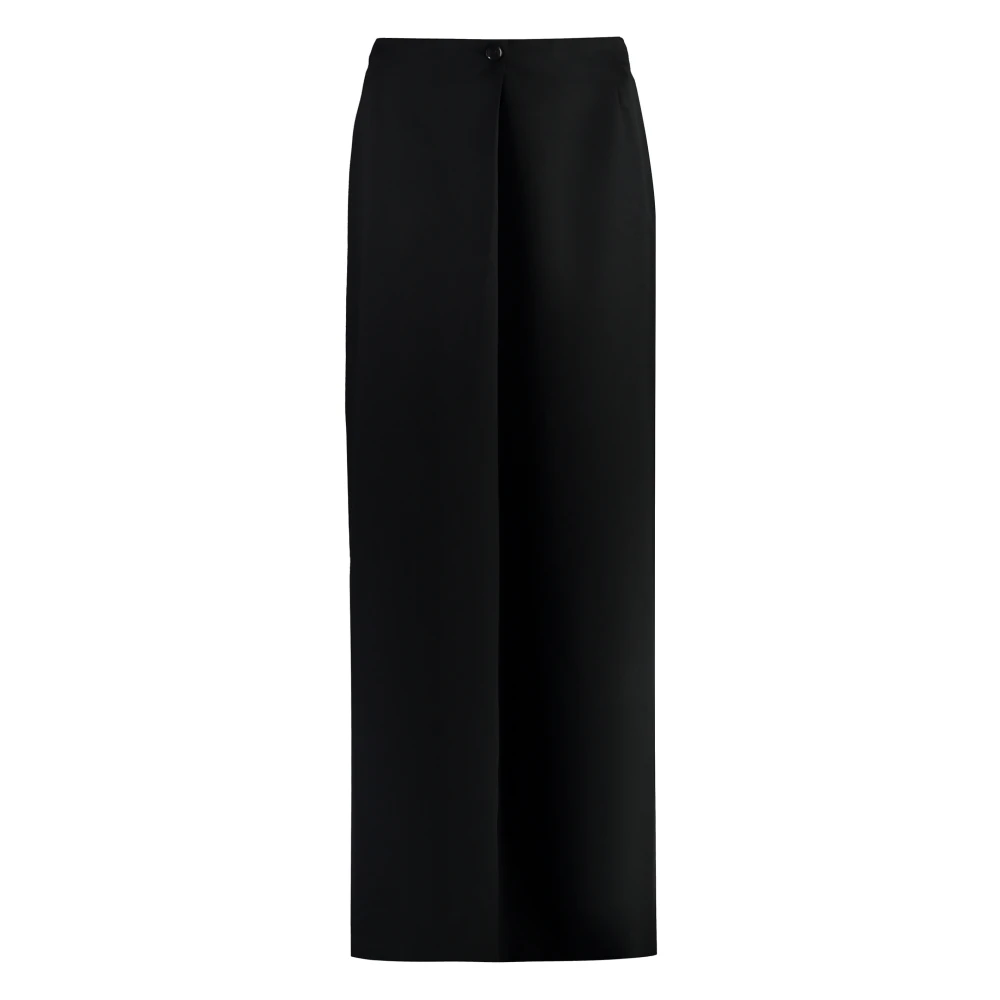 Givenchy Wollen wikkelrok met split aan de achterkant Black Dames