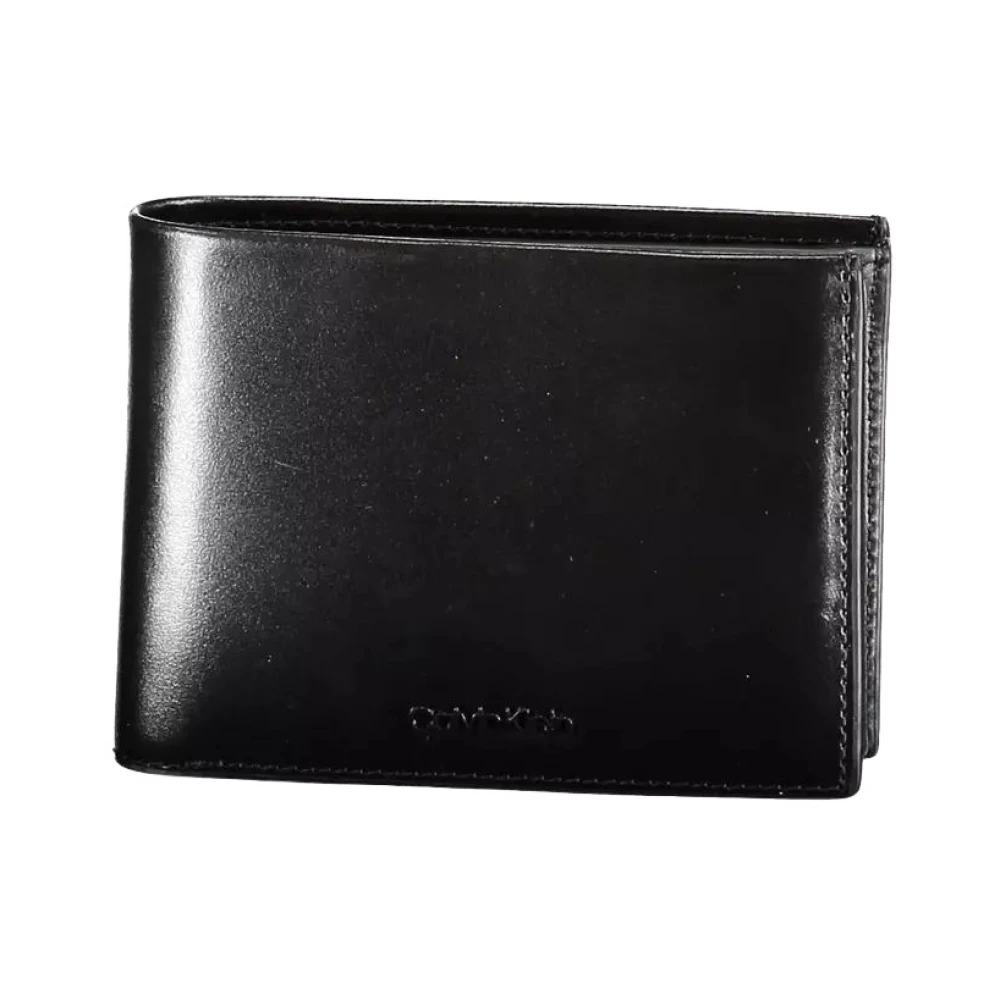 Calvin Klein Men's Black Wallets & Cardholders, One Size, Leather Wallet