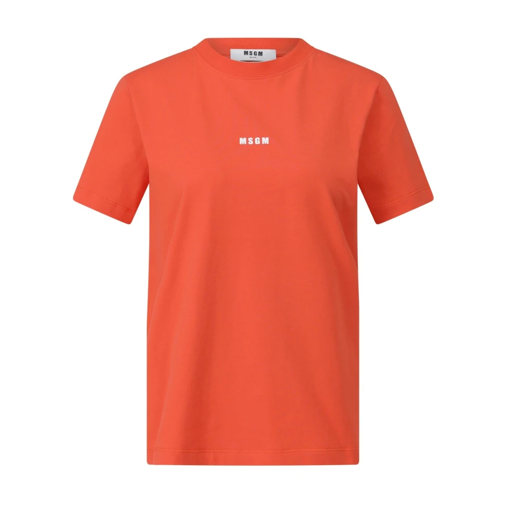 Msgm - Tops > T-Shirts - Orange - Msgm - Modalova