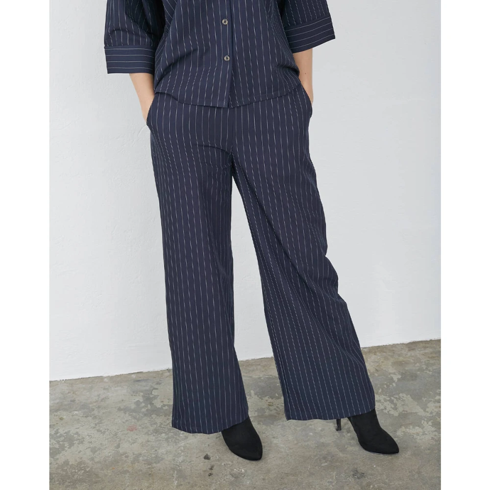 Sisters Point Stijlvolle Verina-Pa Broek Blue Dames