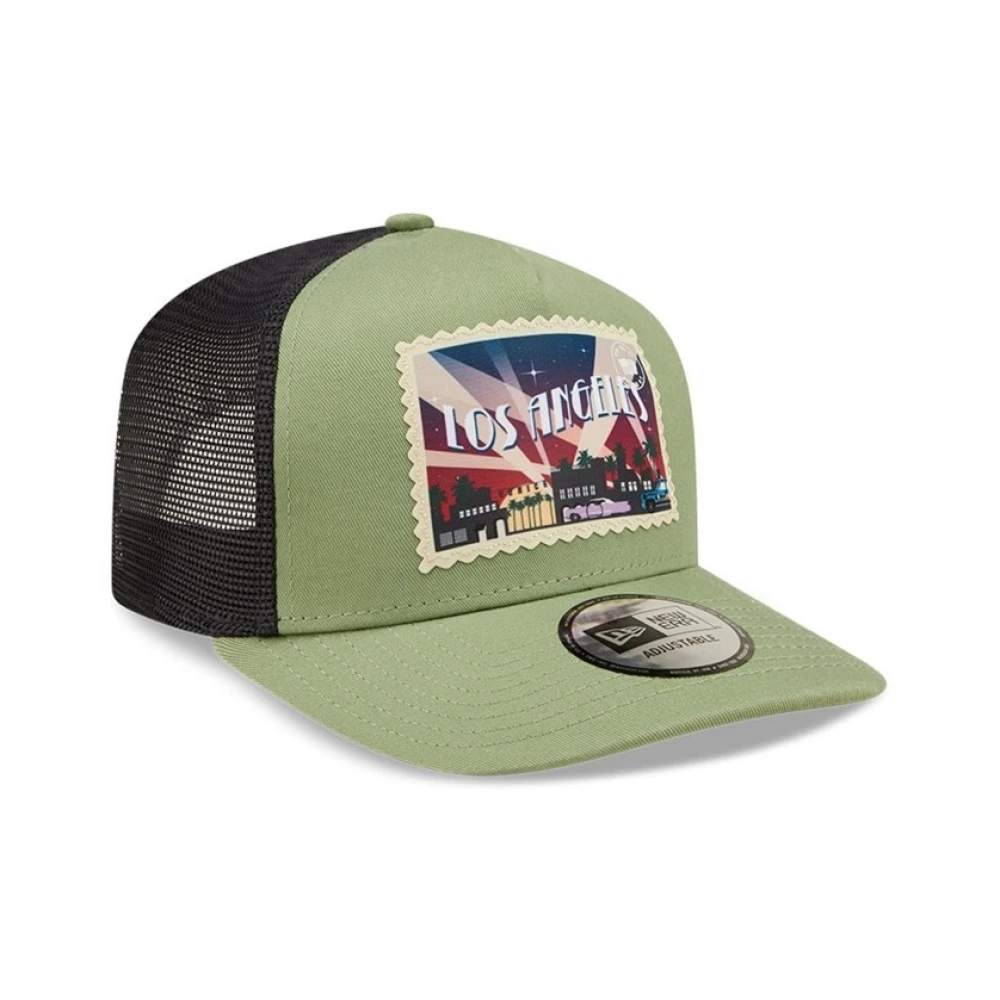 new era Groene Los Angeles Ansichtkaart Trucker Cap Green Heren