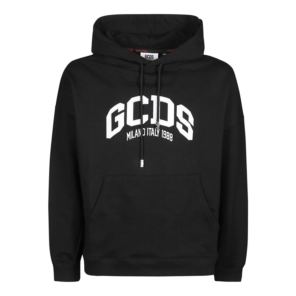 Gcds Logo Sweatshirt Lounge Style Black Heren