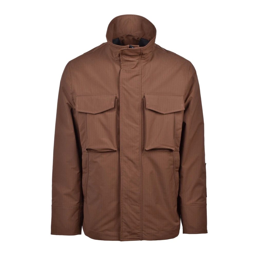 Dondup Field Jacket met Rits en Drukkers Brown Heren