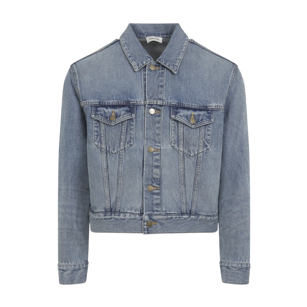 Fear Of God Blue Denim Jackets, Male, M, Classic Denim Trucker Jacket