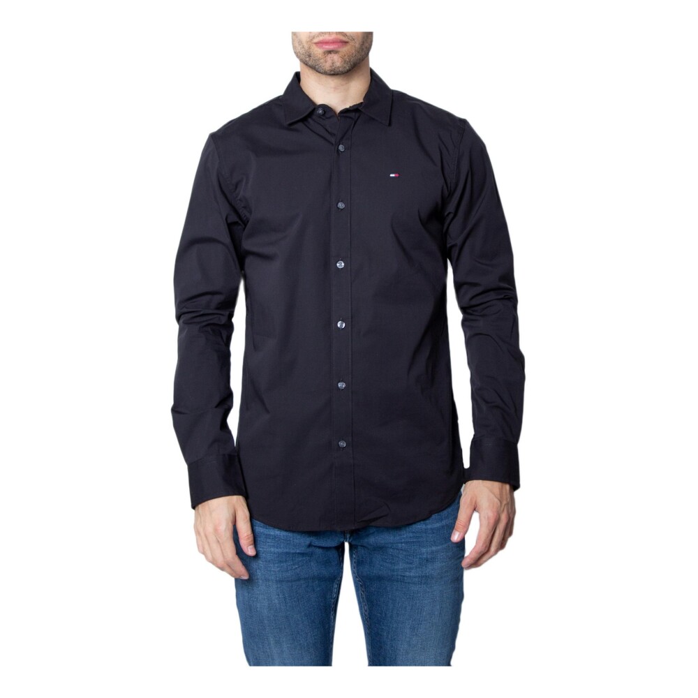 Camicia nera tommy on sale hilfiger