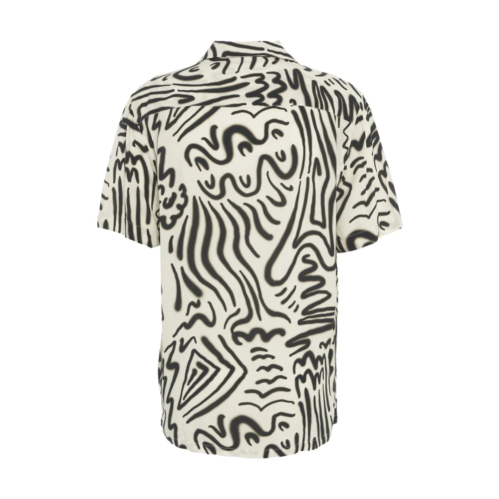 OAS Zwarte Viscose Shirt Aerosol Black Heren