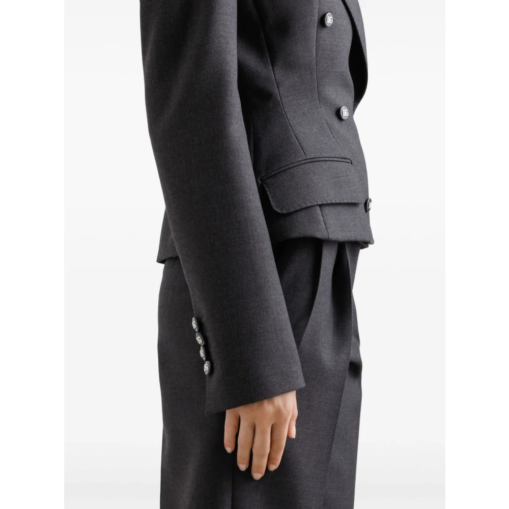 Dolce & Gabbana Elegant Double Breasted Blazer Black Dames