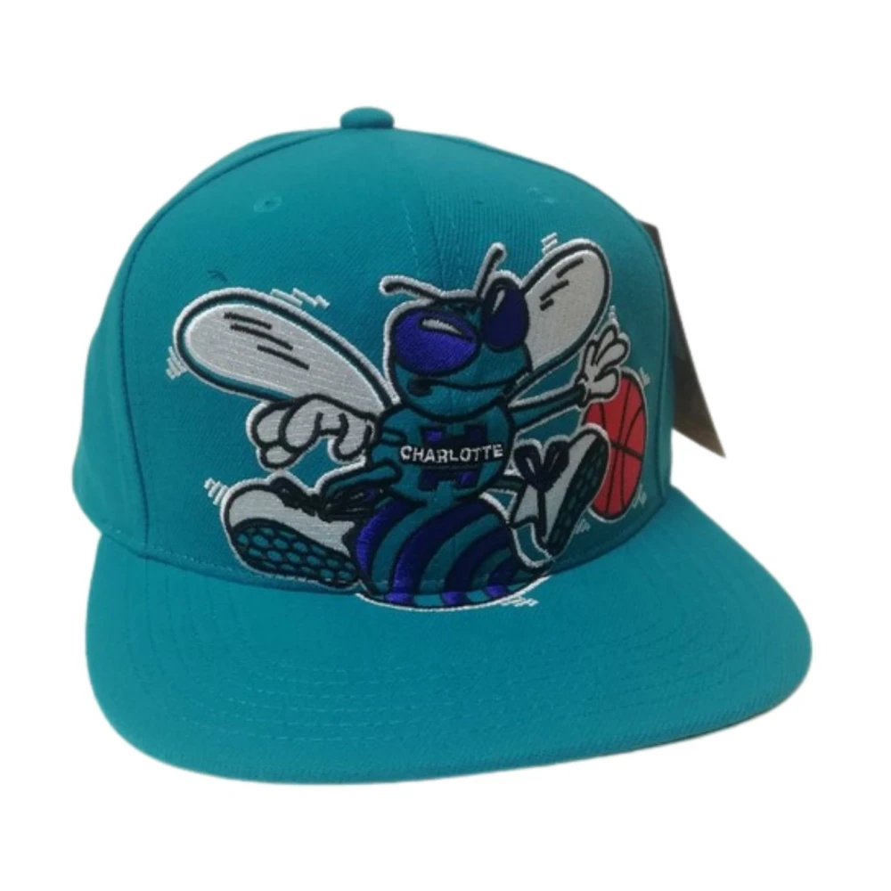 Mitchell & Ness Turquoise Hornets NBA XL Logo Snapback Blue Heren