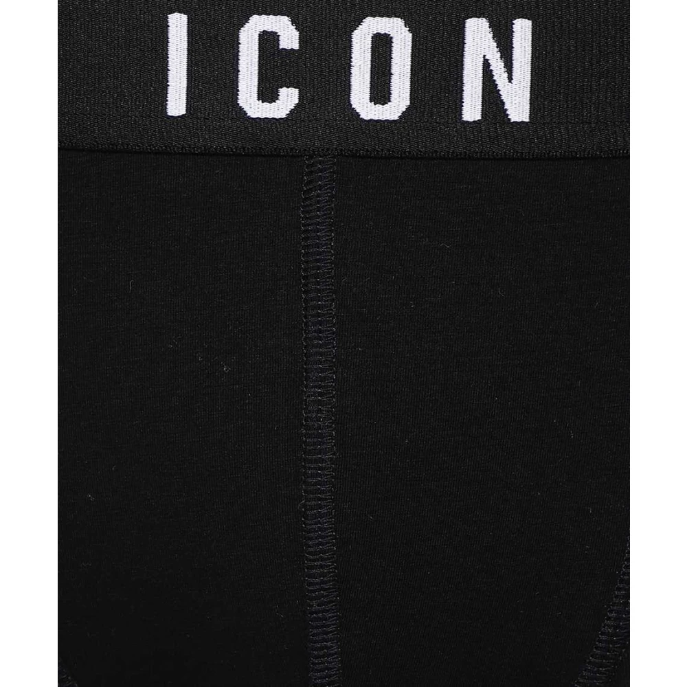 Dsquared2 Gestikte Logo Katoenen Boxershorts Black Heren