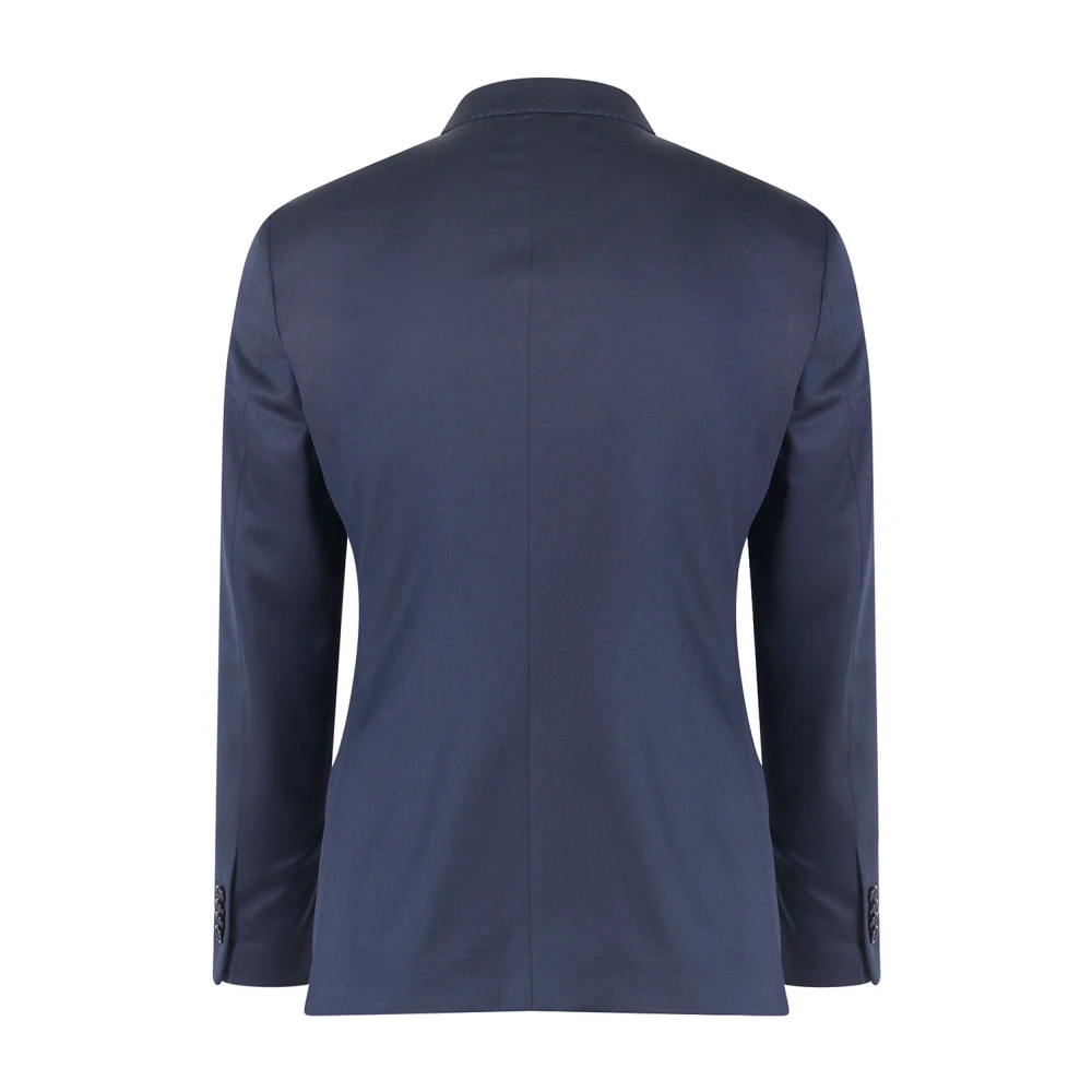 Tagliatore Double-Breasted Coats Blue Heren