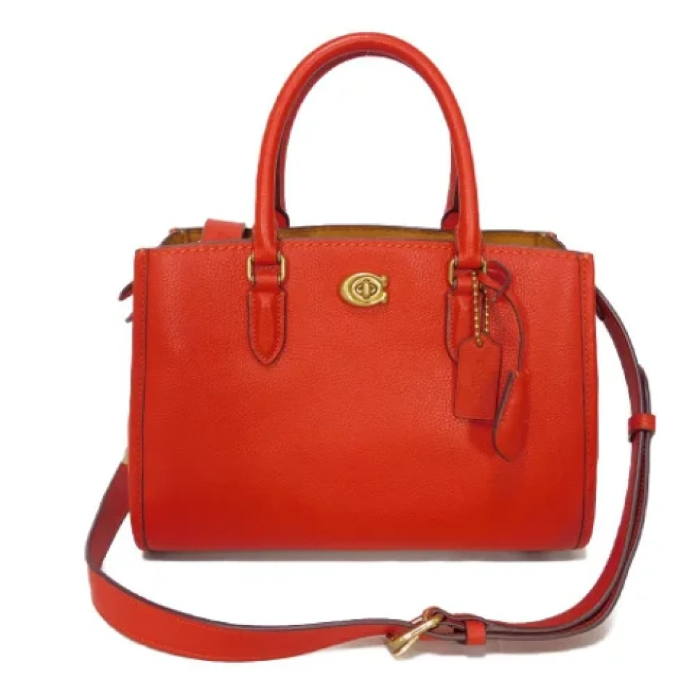 Coach Pre-owned Fabric handbags Red Dames