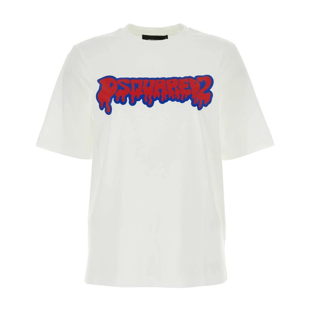 Dsquared2 Wit Jersey T-Shirt White Dames